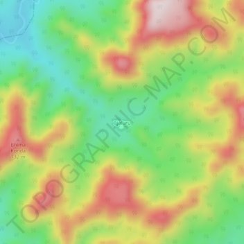 Izzaluru topographic map, elevation, terrain