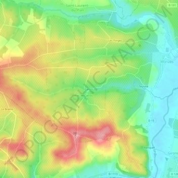 Carcos topographic map, elevation, terrain