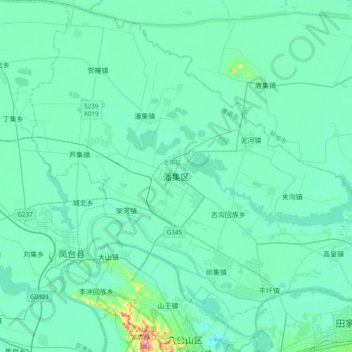Panji topographic map, elevation, terrain