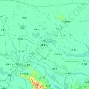 Panji topographic map, elevation, terrain