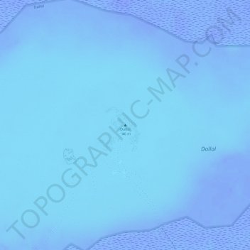 Dallol topographic map, elevation, terrain