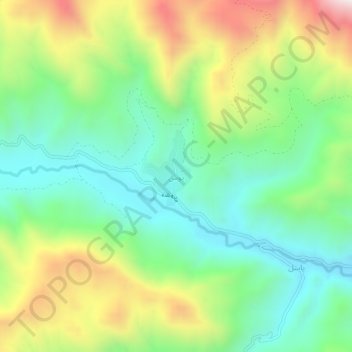 یوش topographic map, elevation, terrain