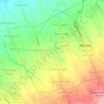 Anuling Cerca I topographic map, elevation, terrain