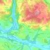 Le Bourron Bas topographic map, elevation, terrain