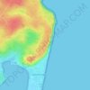 Phare de Leucate topographic map, elevation, terrain
