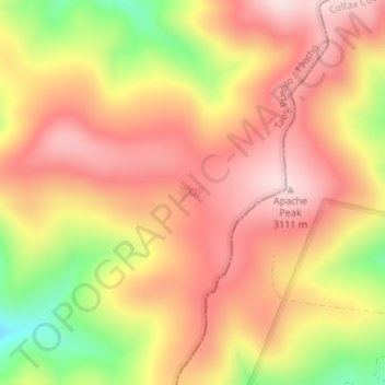 Apache Spring topographic map, elevation, terrain