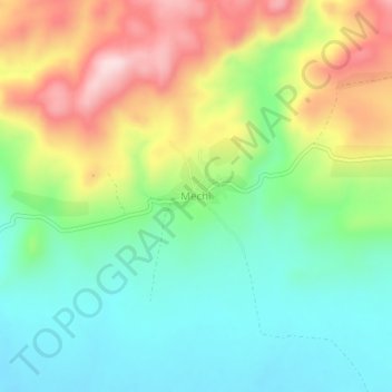 Mechi topographic map, elevation, terrain