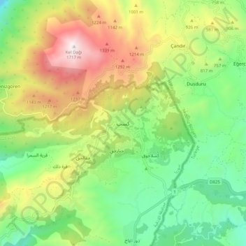 Kasab topographic map, elevation, terrain