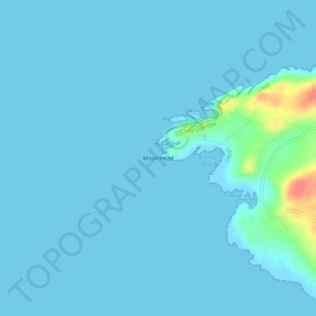 Malin Head topographic map, elevation, terrain