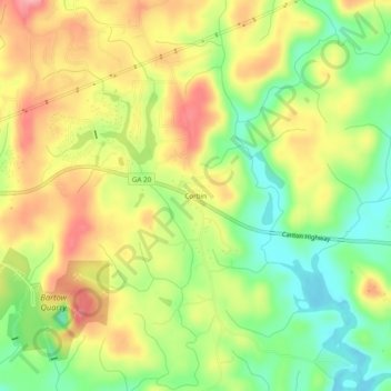 Corbin topographic map, elevation, terrain