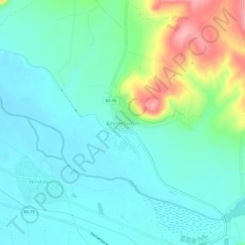 Kesmeburun topographic map, elevation, terrain