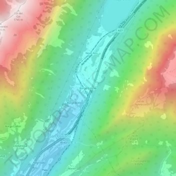 Borgo Colesei topographic map, elevation, terrain