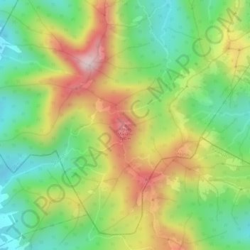 Mount Manabu topographic map, elevation, terrain