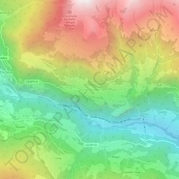 Stuls - Stulles topographic map, elevation, terrain