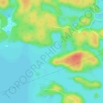 Seeley Bay topographic map, elevation, terrain