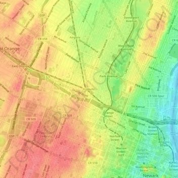 Roseville topographic map, elevation, terrain