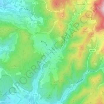 Sitzenkirch topographic map, elevation, terrain