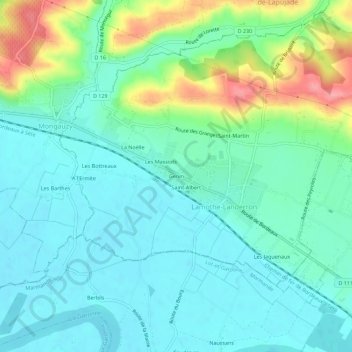 Genin topographic map, elevation, terrain