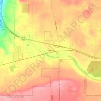 Wetmore topographic map, elevation, terrain