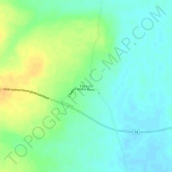 Cheepie topographic map, elevation, terrain