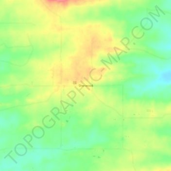 Sherwood topographic map, elevation, terrain