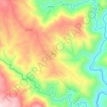 Urjais topographic map, elevation, terrain