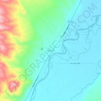 Silver Star topographic map, elevation, terrain