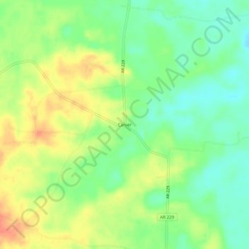 Carver topographic map, elevation, terrain
