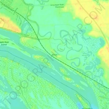 Arnold topographic map, elevation, terrain