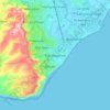 Eastbourne topographic map, elevation, terrain