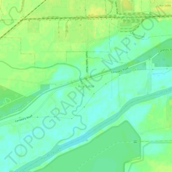Aux Sable topographic map, elevation, terrain