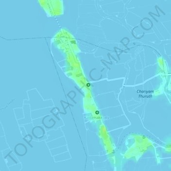 Kadamakkudy topographic map, elevation, terrain