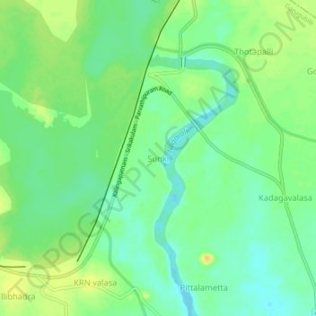 Sunki topographic map, elevation, terrain