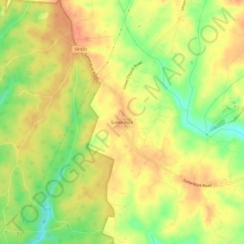 Sumerduck topographic map, elevation, terrain