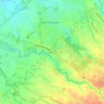 Sabang topographic map, elevation, terrain
