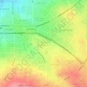 American University in Cairo - AUC topographic map, elevation, terrain