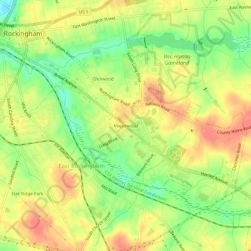 Maplewood topographic map, elevation, terrain