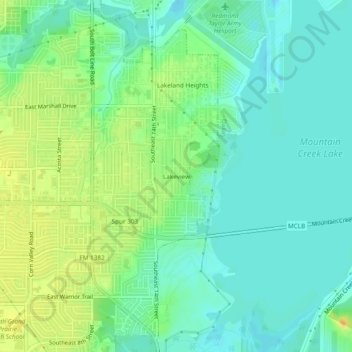 Lakeview topographic map, elevation, terrain