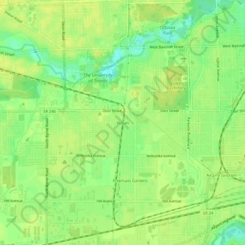 Vulcan topographic map, elevation, terrain