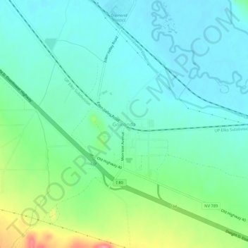 Golconda topographic map, elevation, terrain