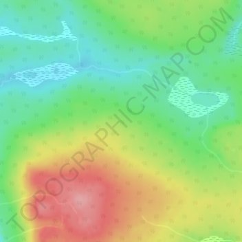 Interior Plateau topographic map, elevation, terrain