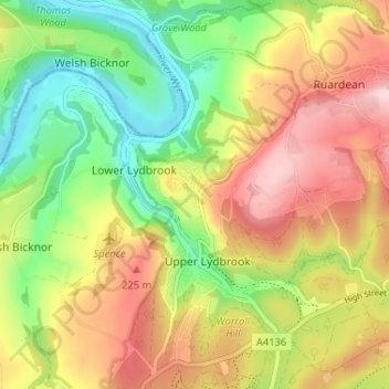 Joys Green topographic map, elevation, terrain