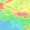 Los Angeles topographic map, elevation, terrain