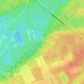 Pappel topographic map, elevation, terrain