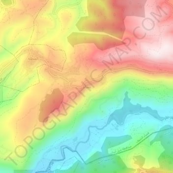 Bsaba topographic map, elevation, terrain