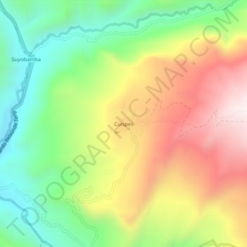 Cuispes topographic map, elevation, terrain