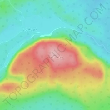 Wolf Mountain topographic map, elevation, terrain