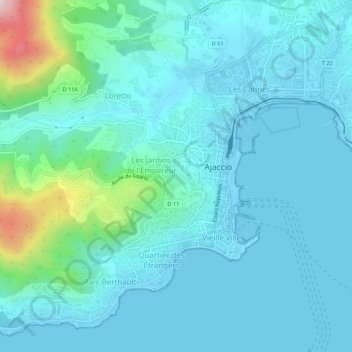 Pietrina topographic map, elevation, terrain