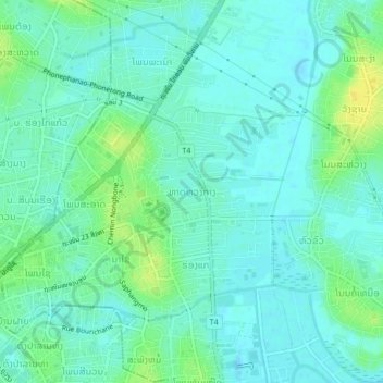 Thatlouangkang topographic map, elevation, terrain