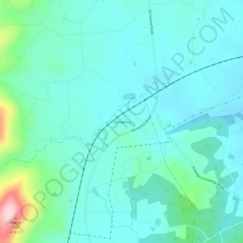 Orrtanna topographic map, elevation, terrain